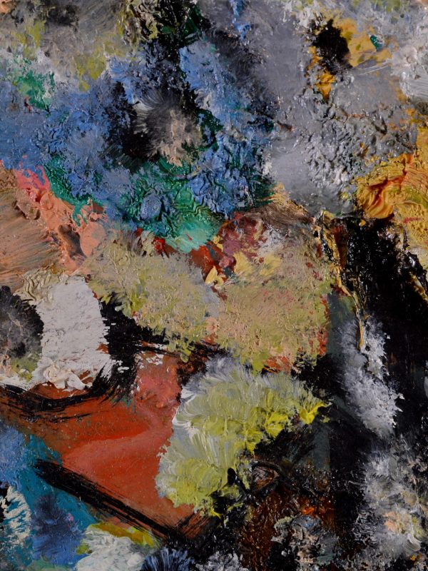 Flori 18_detaliu 1_ulei pe panza_cu rama_35X69cm