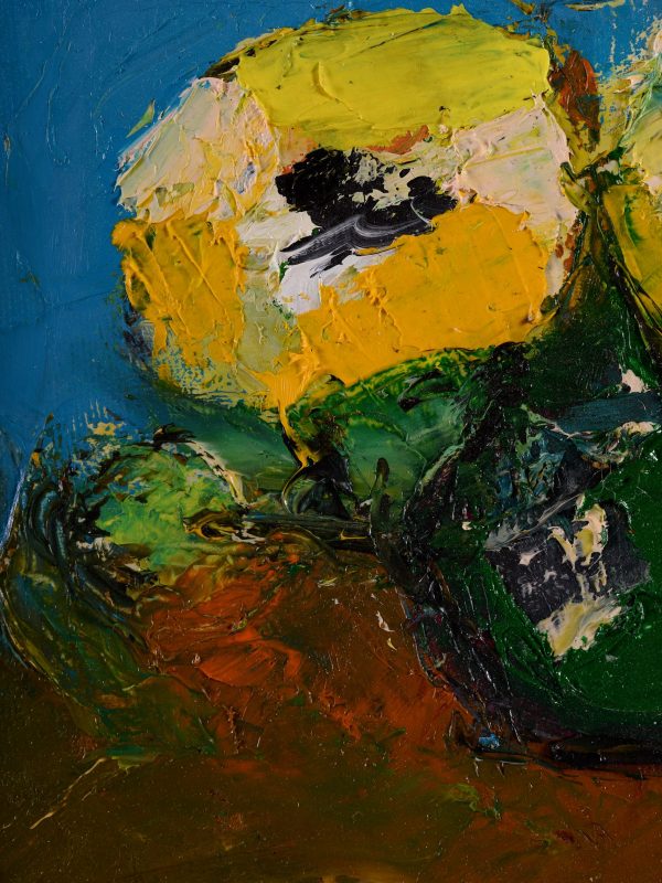 Flori 19_detaliu 1_ulei pe panza_cu rama_38X43cm